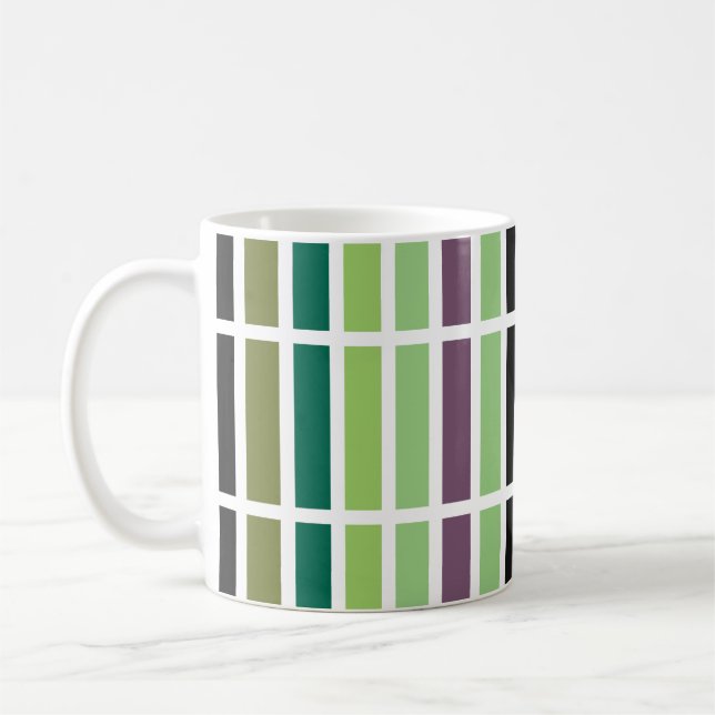 Green Purple Black Hues Coffee Mug (Left)