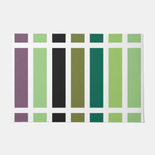 Green Purple Black Hues Doormat