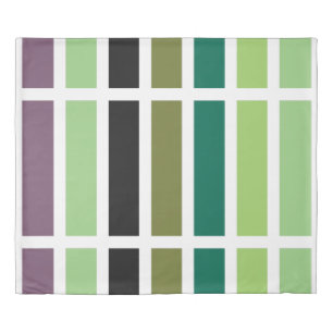 Green Purple Black Hues Duvet Cover