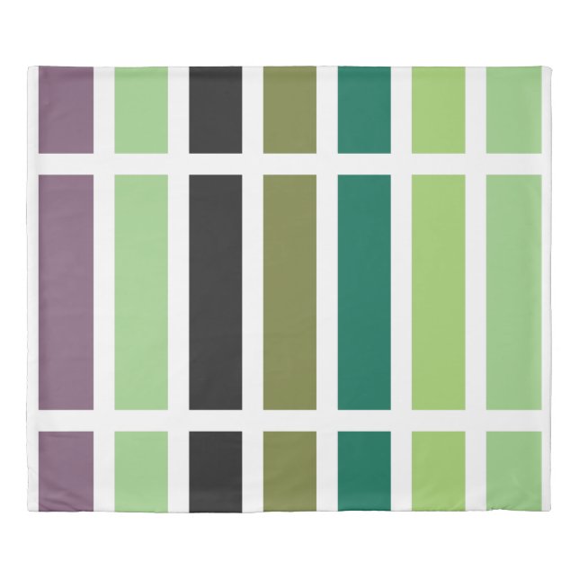 Green Purple Black Hues Duvet Cover (Front)