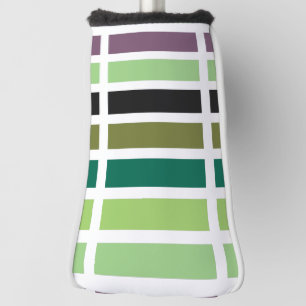 Green Purple Black Hues Golf Head Cover