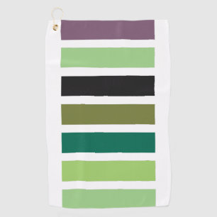 Green Purple Black Hues Golf Towel
