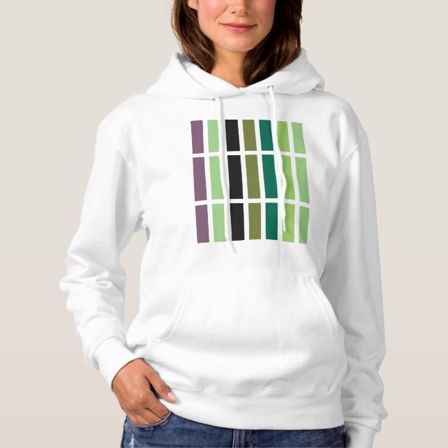 Green Purple Black Hues Hoodie (Front)