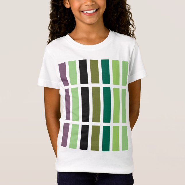 Green Purple Black Hues T-Shirt (Front)
