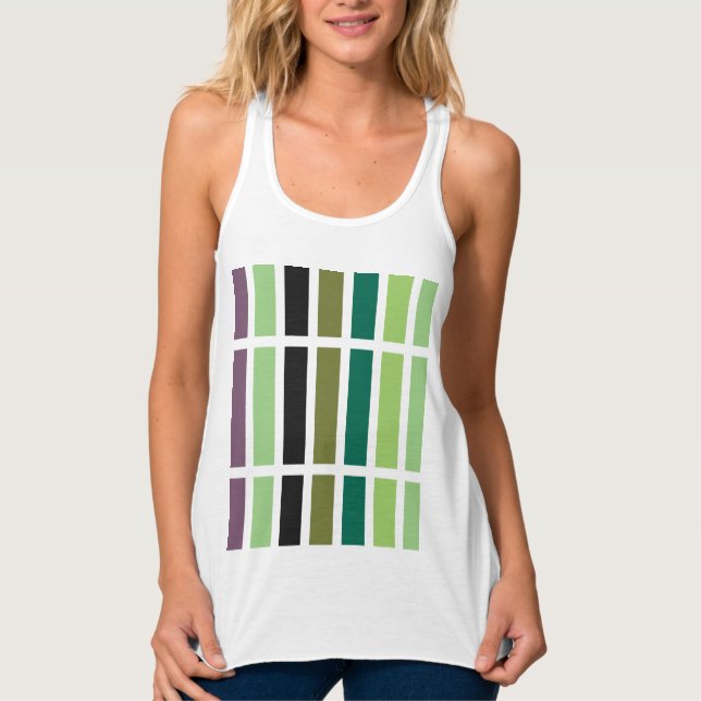 Green Purple Black Hues Tank Top (Front)