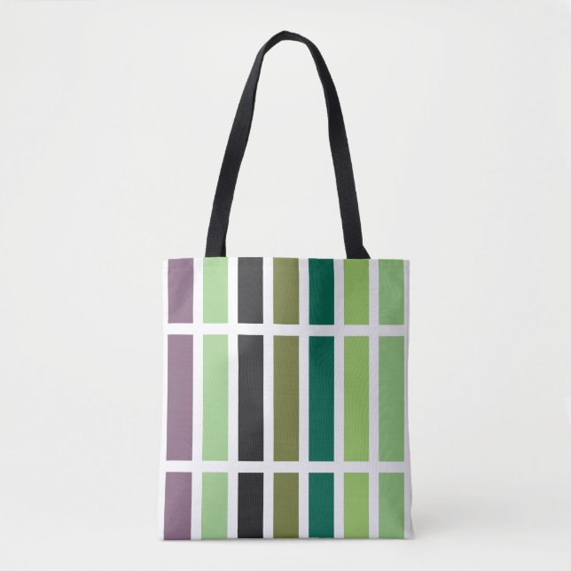 Green Purple Black Hues Tote Bag (Front)