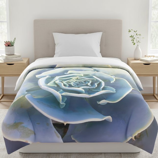 Green purple blue cactus succulent bold modern duvet cover (Creator Uploaded)