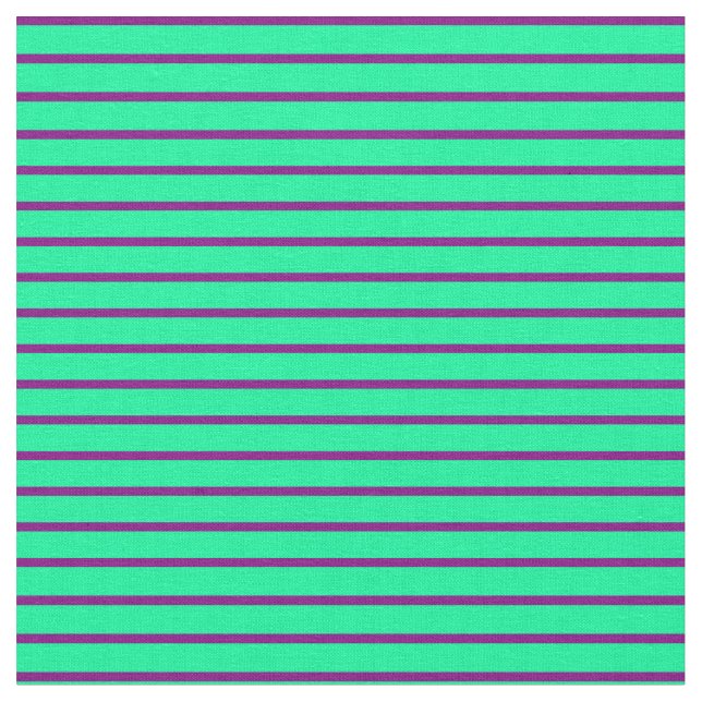 Green & Purple Colored Striped Pattern Fabric (Close Up)