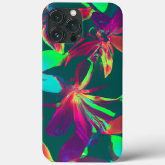 Green & Purple Floral Pattern iPhone 13 Pro Max Case