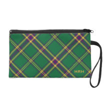 Green/Purple/Gold Tartan Plaid Bag MONOGRAMMED