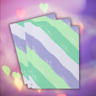 Green, Purple, Grey - Brush Strokes Pocket Folder
