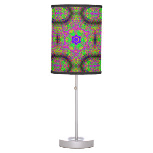 green/purple groovy hippie table lamp