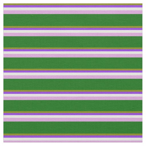 Green, Purple, Light Cyan, Plum, and Dark Green Fabric