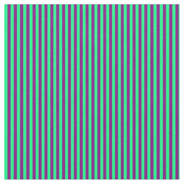 Green & Purple Lined/Striped Pattern Fabric (Close Up)