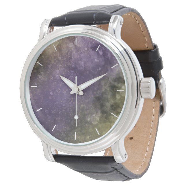 Green Purple Marble Watch  (Angled)