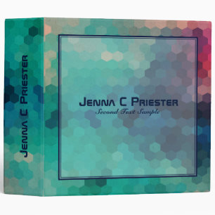 Green & Purple Octagon Geometric Modern Pattern Binder