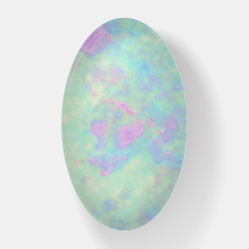 green purple opal stone paperweight