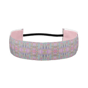 Green Purple Pink Geometric Athletic Headband