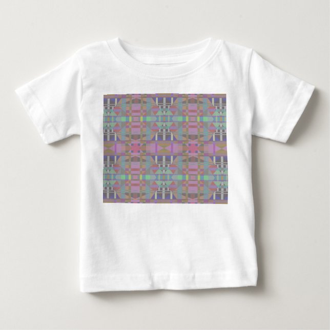 Green Purple Pink Geometric Baby T-Shirt (Front)