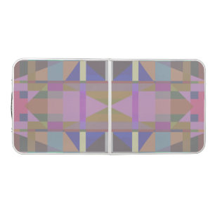 Green Purple Pink Geometric Beer Pong Table