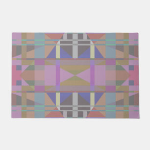 Green Purple Pink Geometric Doormat
