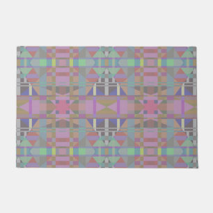 Green Purple Pink Geometric Doormat