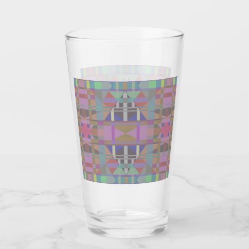 Green Purple Pink Geometric Glass