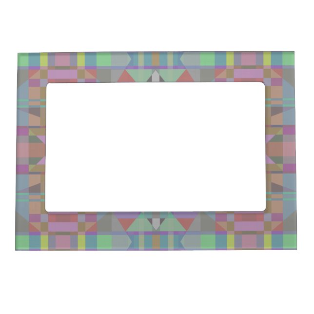 Green Purple Pink Geometric Magnetic Frame (Front)