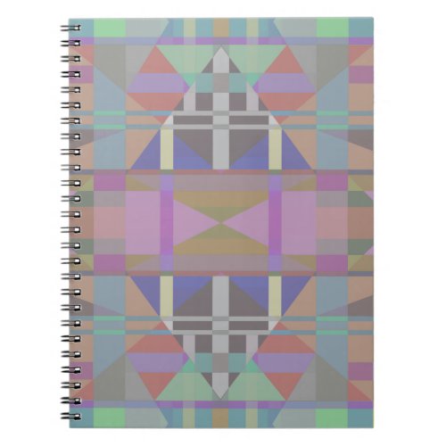 Green Purple Pink Geometric Notebook