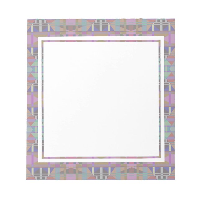 Green Purple Pink Geometric Notepad (Front)