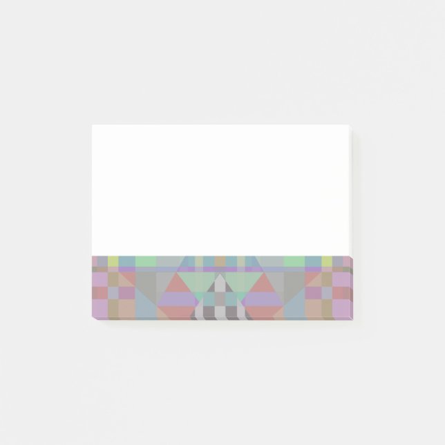 Green Purple Pink Geometric Post-It Notes (Front)