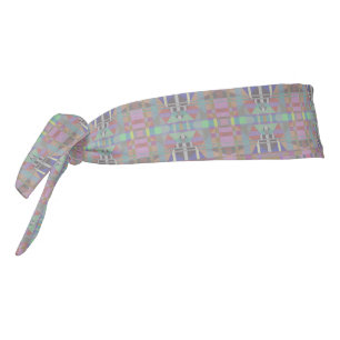 Green Purple Pink Geometric Tie Headband