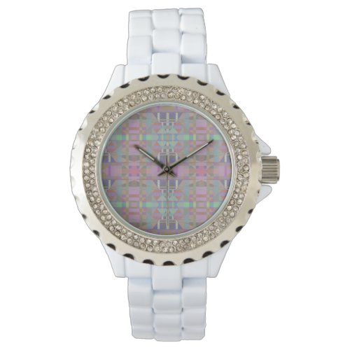 Green Purple Pink Geometric Watch