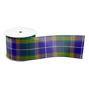 Green & Purple Plaid Satin Ribbon
