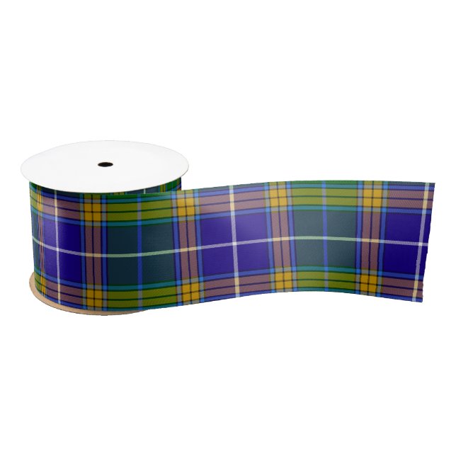 Green & Purple Plaid Satin Ribbon (Spool)