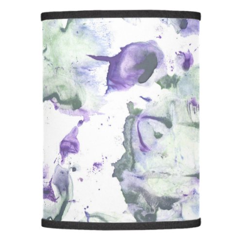 Green purple stains lamp shade