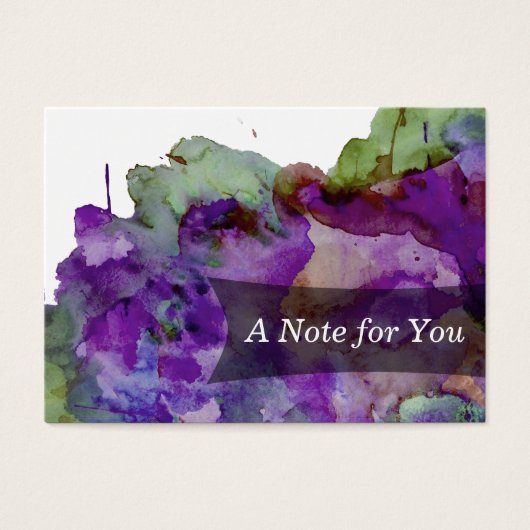 Green/Purple Watercolor Paint Splatter Notes 2 (Front)