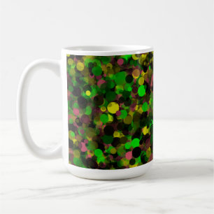 Green Purple Yellow Dot 15oz Mug