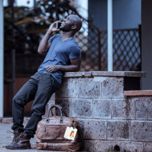 Green purple yellow red Monogram Initial A Luggage Tag