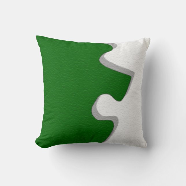 Green Puzzle Piece Pillows (Front)