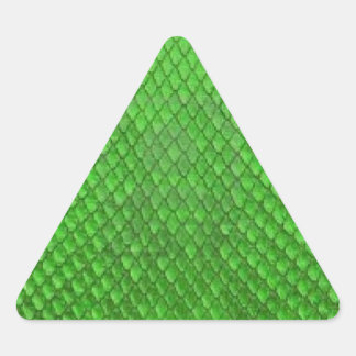 GREEN PYTHON SNAKE SKIN TEXTURE TRIANGLE STICKER