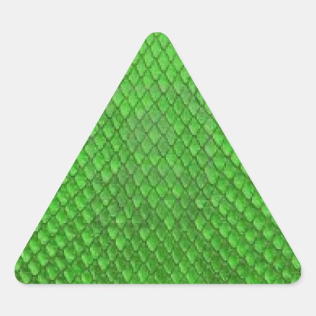 GREEN PYTHON SNAKE SKIN TEXTURE TRIANGLE STICKER (Front)