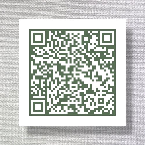 Green  QR Code Fabric Clothing Labels
