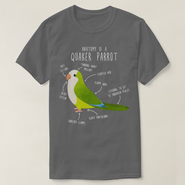 Green Quaker Anatomy T-Shirt (Design Front)