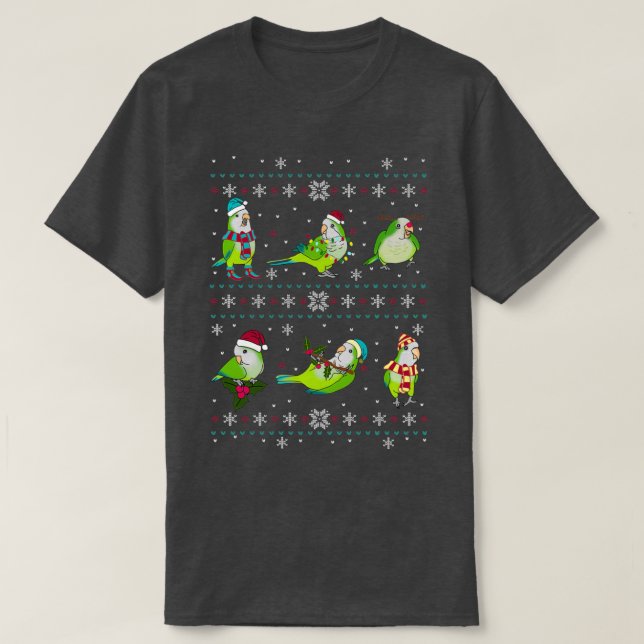 Green Quaker Ugly Christmas T-Shirt (Design Front)
