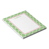 Green Quatrefoil | Pink and Green Preppy Notepad | Zazzle