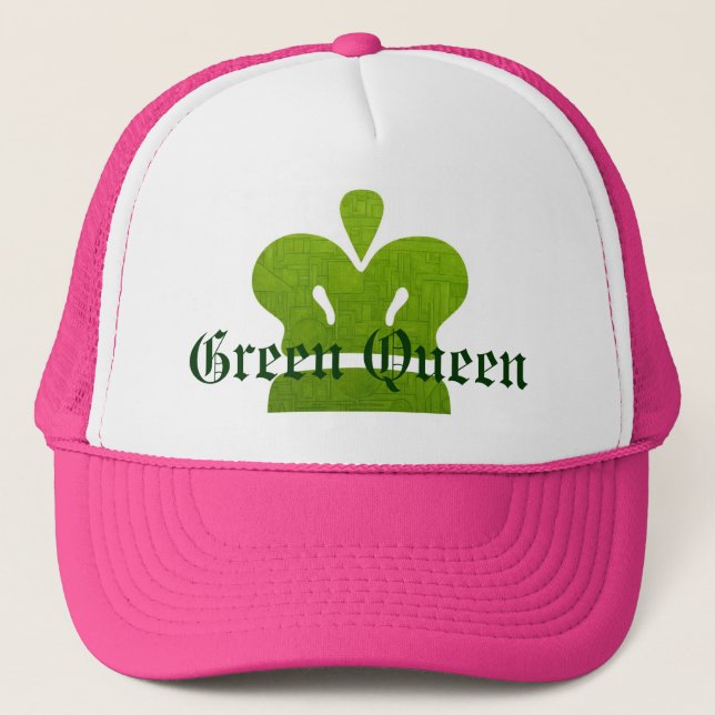 Green Queen Hat! Trucker Hat (Front)
