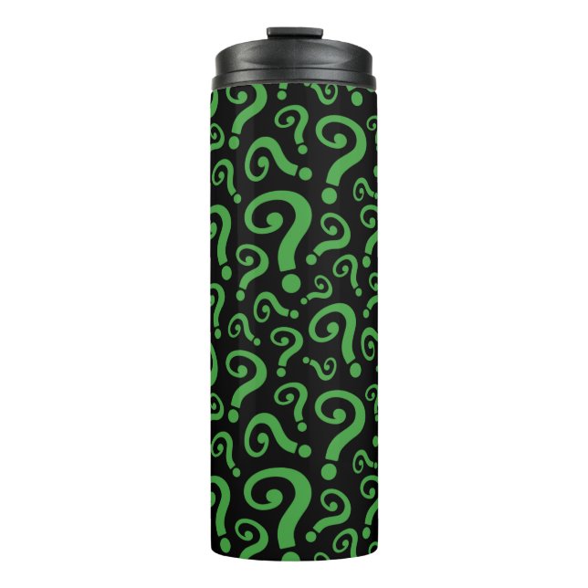 Green Question Mark Thermal Tumbler (Front)