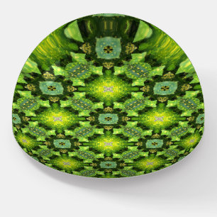 Green Quilt Dome Paperweight