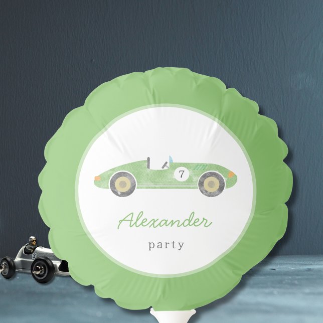 Green race car birthday balloon (Creator Uploaded)